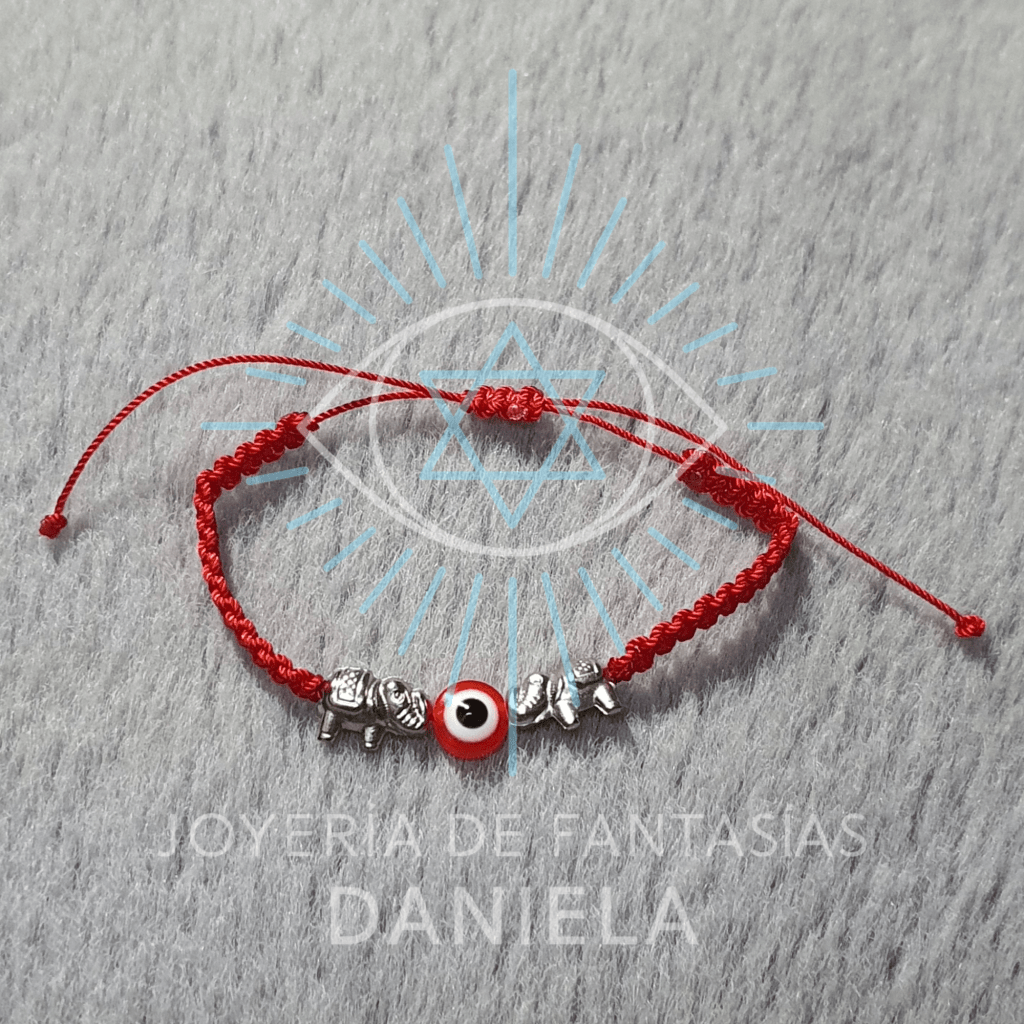 Pulsera Roja con Elefante