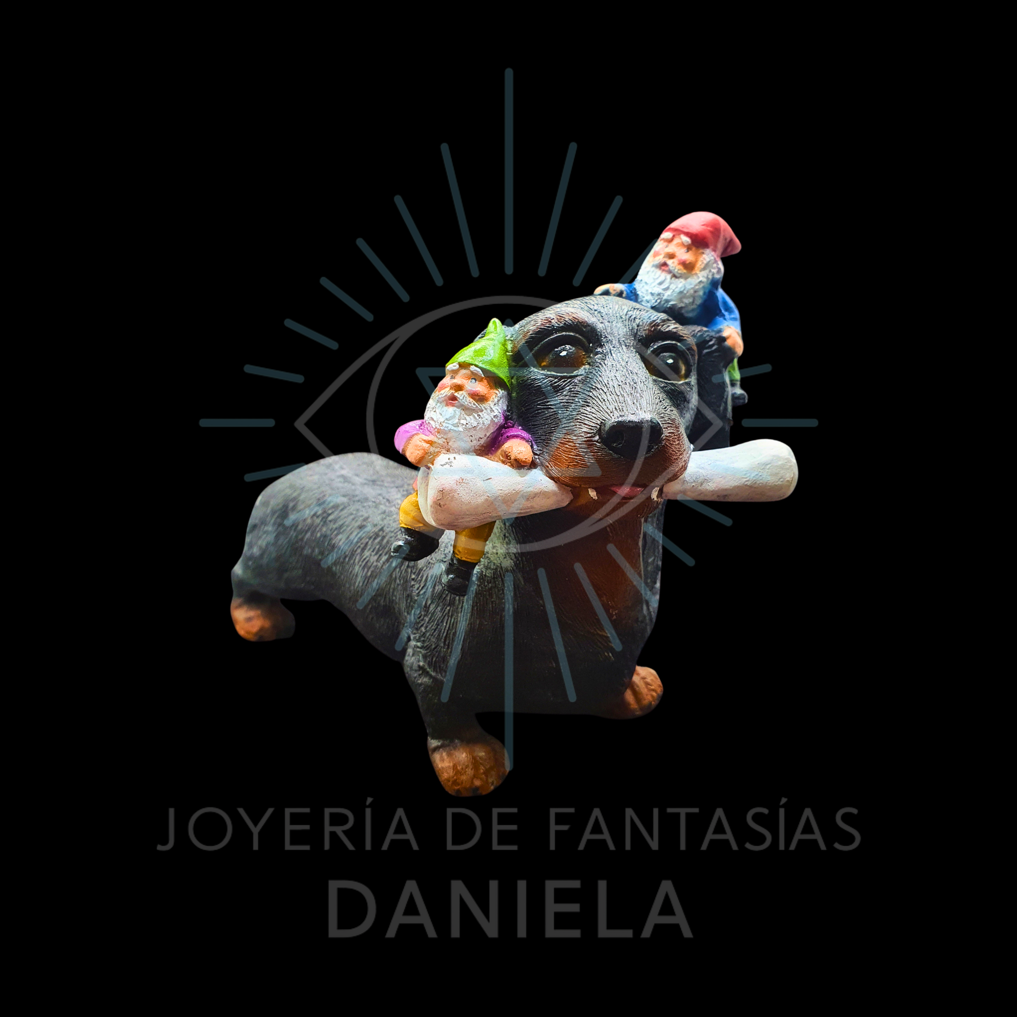 Gnomo con Perro Salchicha: imagen 1
