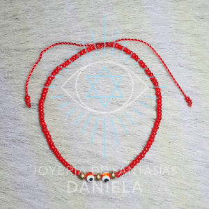 Pulsera Hilo Rojo Dos Ojos