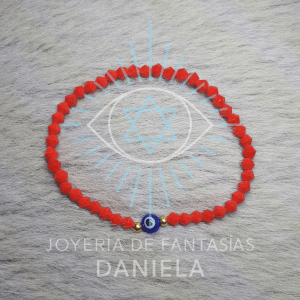 Pulsera Roja Trompo Ojo Protector