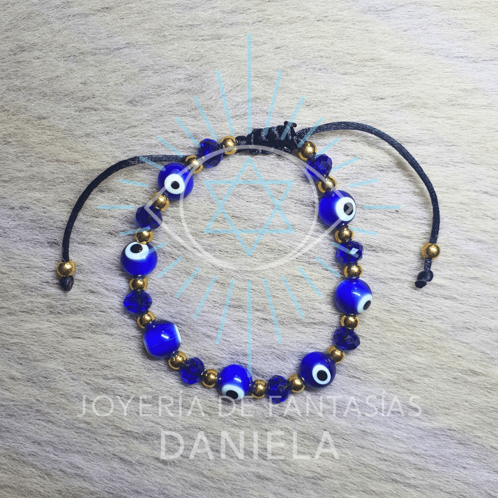 Pulsera Ojos Protectores Azul Oscuro
