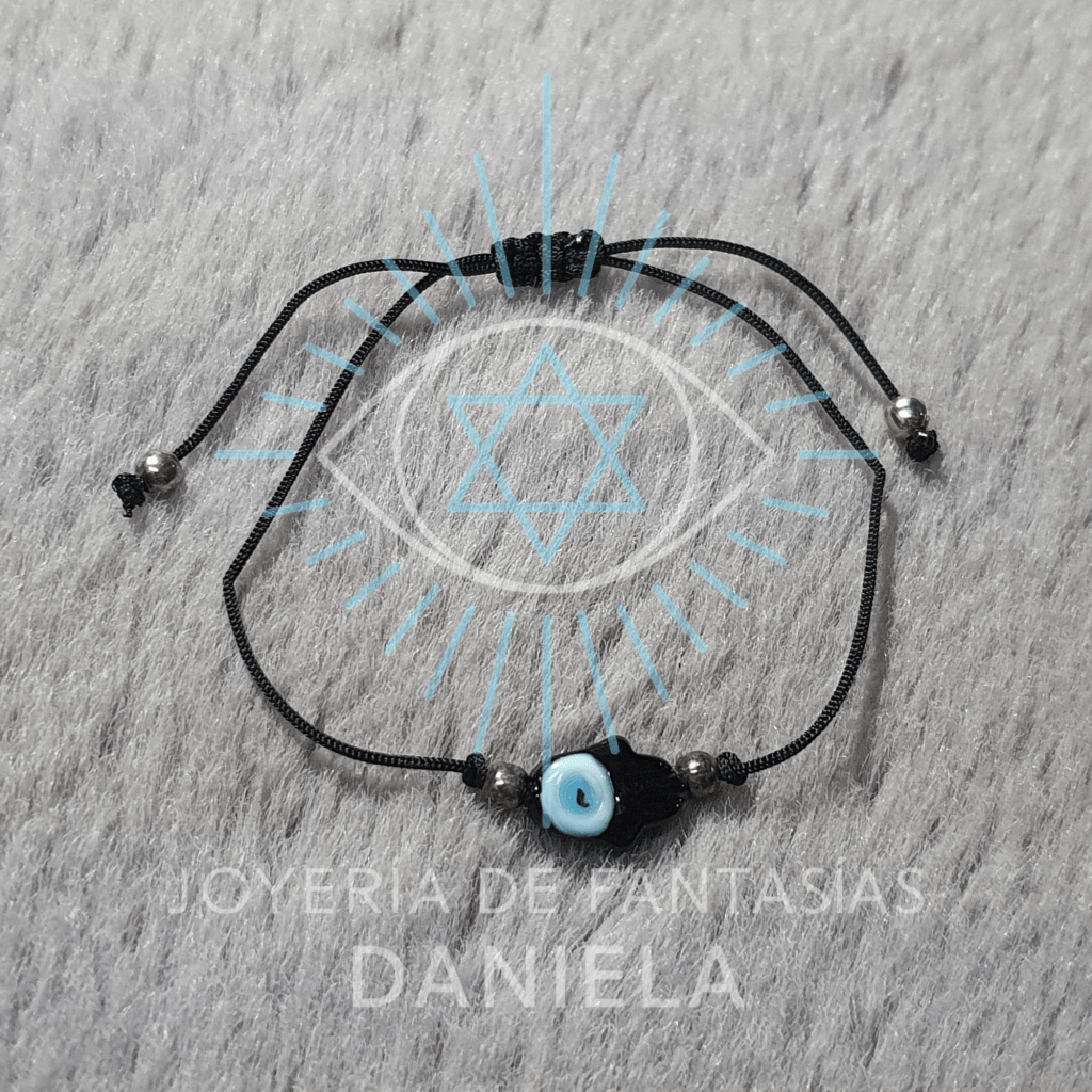 Pulsera Negra Mano de Fatima