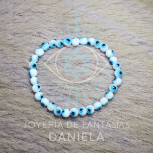 Pulsera Ojos Protectores Blancos