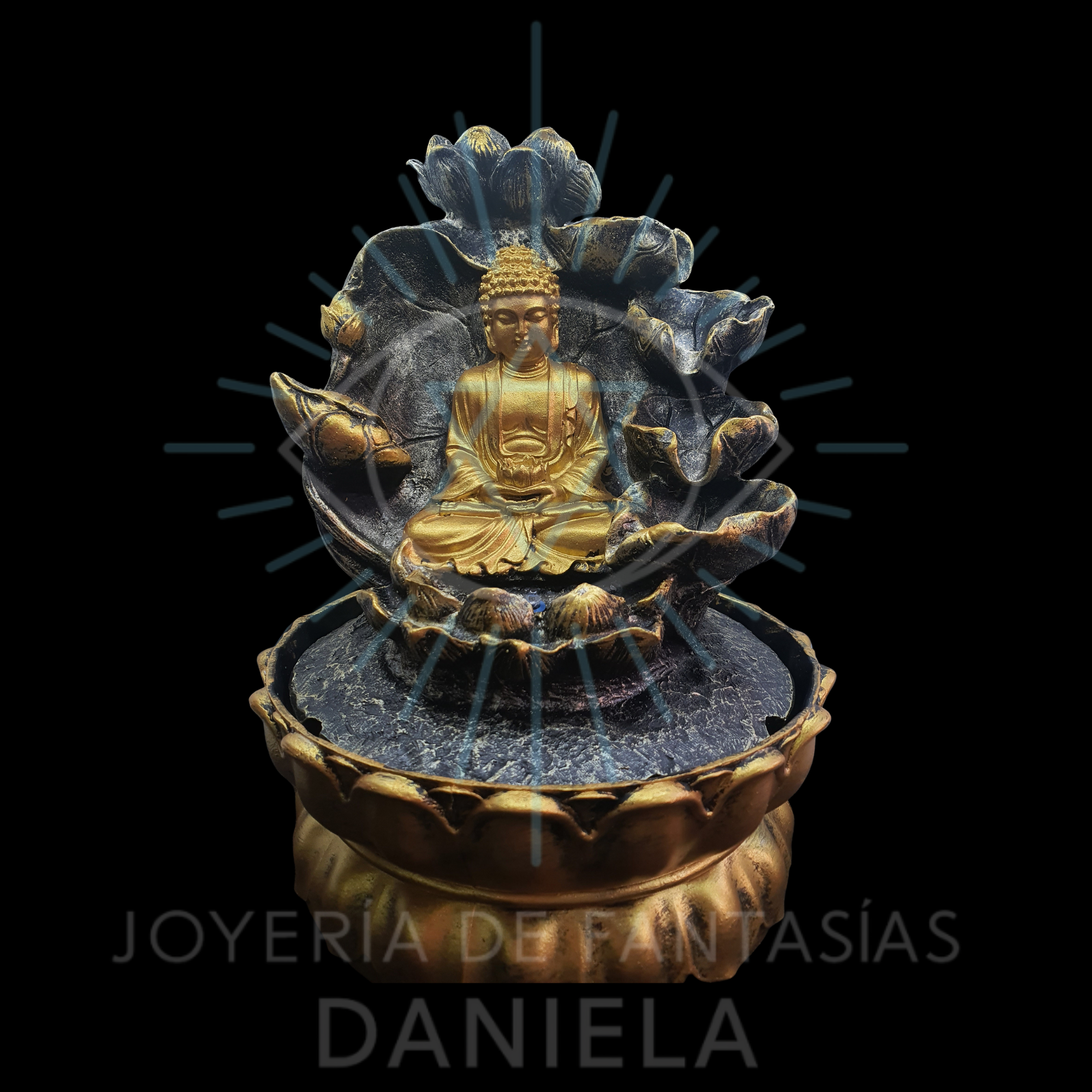 Fuente de Agua Buda Dorado Feng Shui: imagen 1