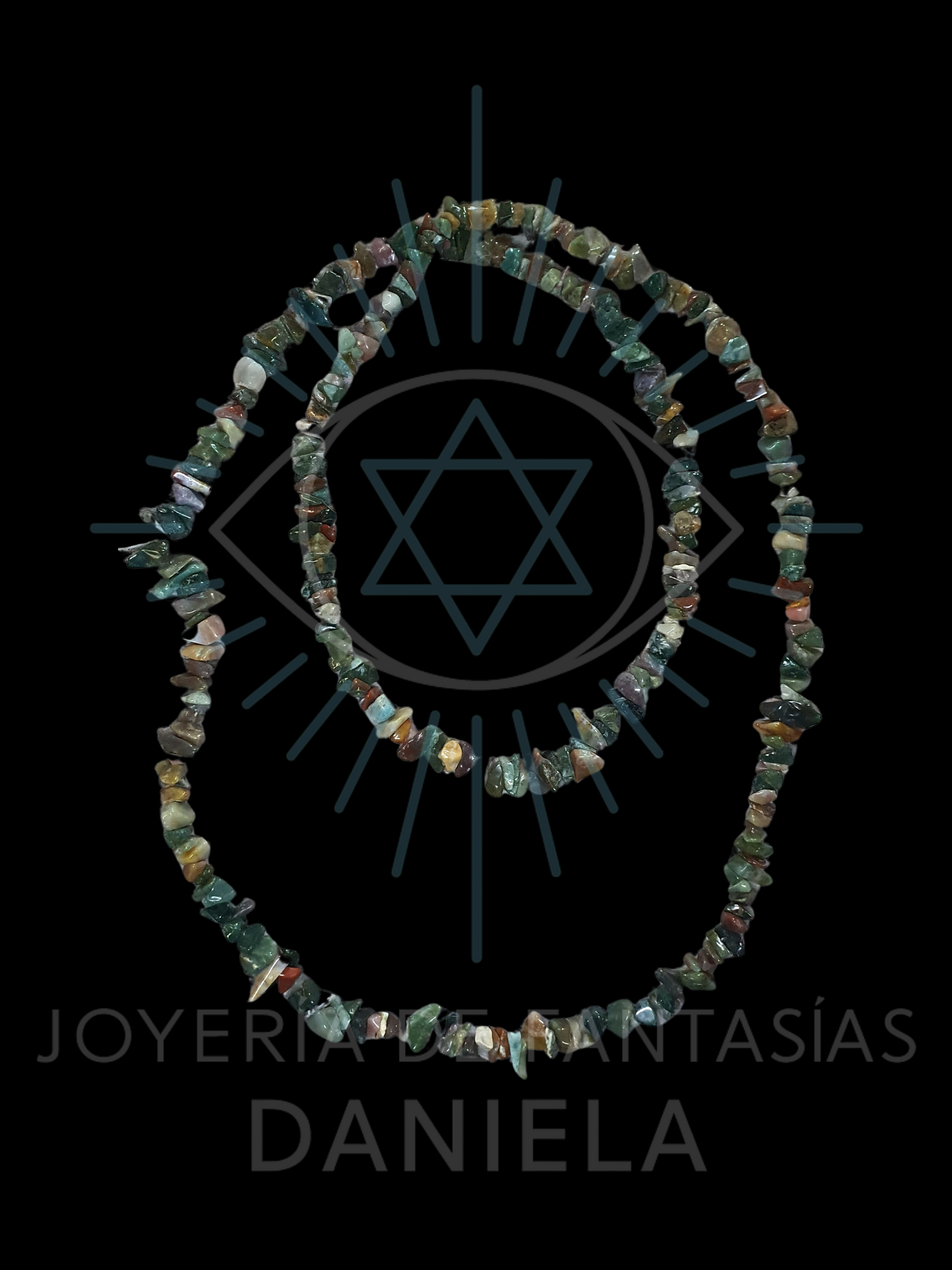 Collar de Ágata Musgosa: imagen 1