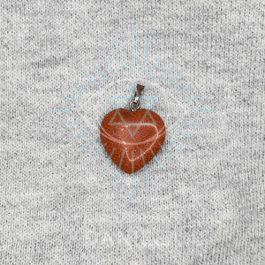 Dije de Corazón Aventurina Café