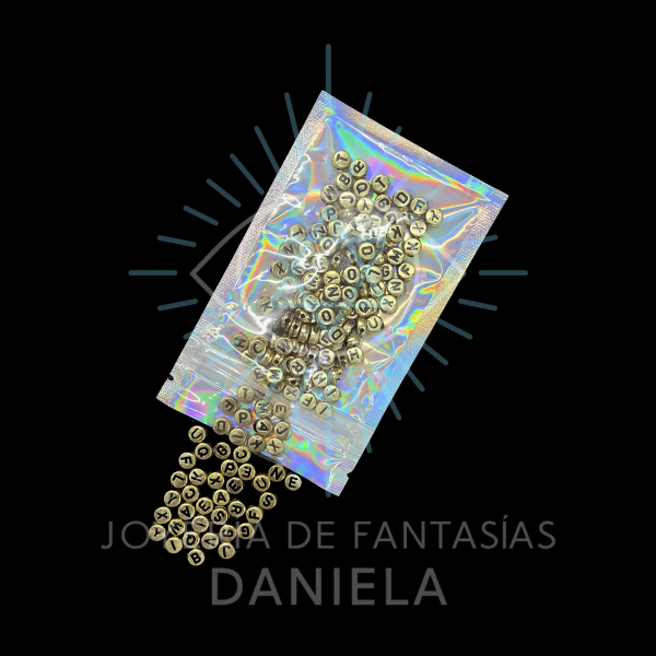 Letras - Dorada con Negro