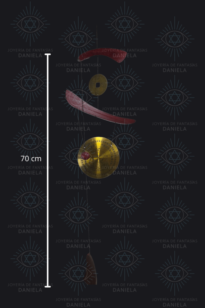 Gong Tibetano Colgante con Moneda Feng Shui